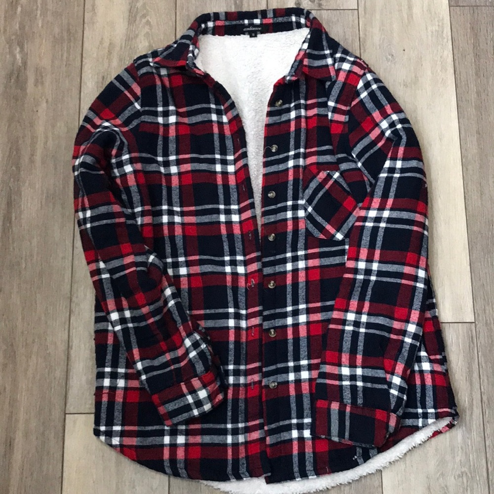 Ambiance Flannel Navy Red M